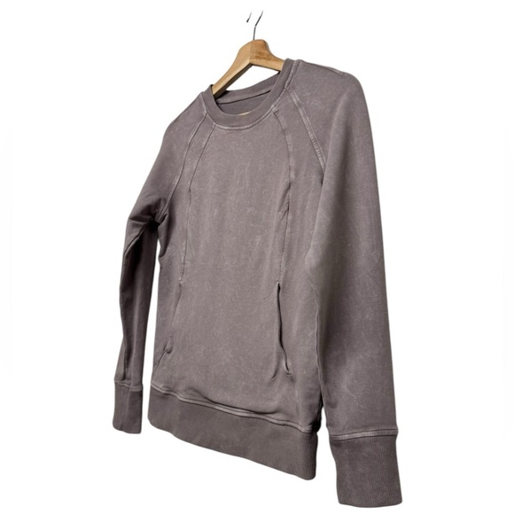 LULULEMON Scuba Crew Washed Lunar Rock 4 - Picture 7 of 11